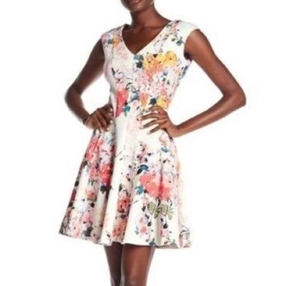 Just…Taylor White & Pink Floral Dress Size Women’s 6